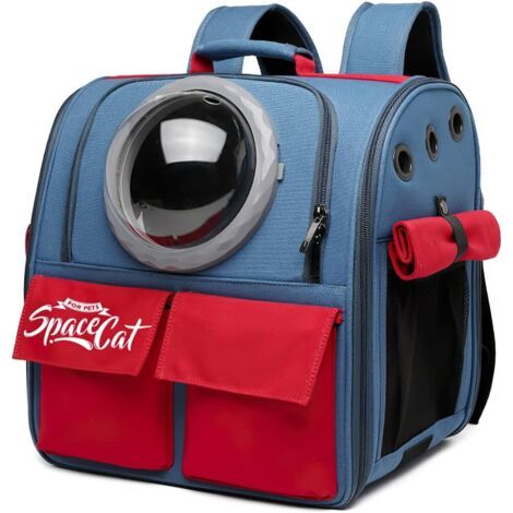 Sac à Dos pour Chat, Sac à Dos pour Animaux De Compagnie à Capsule Spatiale Ventilée, Transporteur De Sac à Dos De Voyage pour Petits Chiens(Gris) (1/5)