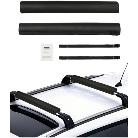 Almohadillas para Portaequipajes de Techo 711,2mm por Sección Almohadilla Universal para Portaequipajes de Techo de Coche para Barras Transversales Carga de 40kg para Canoa, Tabla de Snowboard (1/5)
