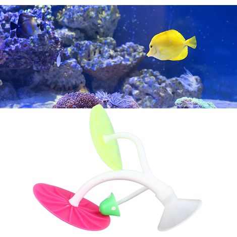 Décors Aquarium en Silicone pour Poissons Combattants Lit de Repos en Forme de Champignon Rose-AUTRES (1/5)