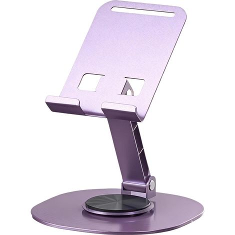 Support de bureau en métal pour téléphones portables, compatible avec les téléphones de 4 à 6,7 pouces / pliable, compact et pratique / rotatif (1/5)