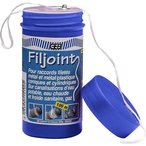 GEB – Filjoint 100m – Résistant aux coups de bélier – Démontable et repositionnable – Tenue à 16 bars pour eau froide