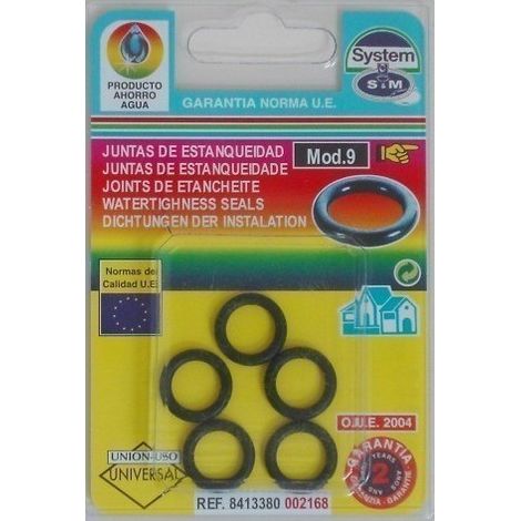 Junta Fontan Torica 9 Estanquiedad 5Pz Goma S M
