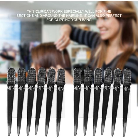 12 professionelle schwarze Haarnadeln für Friseure, Set mit 12 Salon-Haarspangen (1/4)