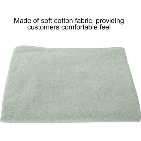 Housse de table de massage en coton respirant pour spa, avec ouverture visage, couleur verte (1/5)