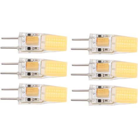 Ampoule COB GY6.35 5W à économie d'énergie, protection des yeux, pour plafonnier, applique murale ou lampe de table (lot de 6, AC/DC12V, lumière naturelle). (1/5)
