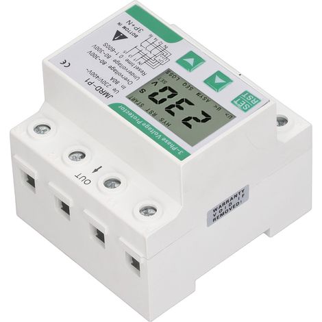 Dreiphasiger 4-Leiter-Spannungsschutzschalter, selbstrückstellend, Unter-/Überspannung, DIN-Schiene, AC 230–400 V, 80 A (1/5)
