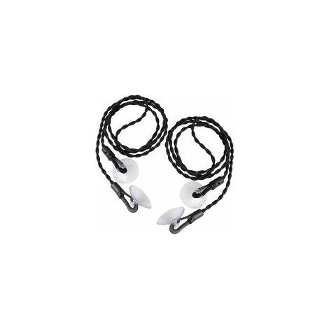 Corde à Linge Voyage, 2 Pièce Corde à Linge Etendoir à Ventouse Rétractable Portable pour Intérieur ou Extérieur, Voyage, Camping Randonnée, Noir (1/5)