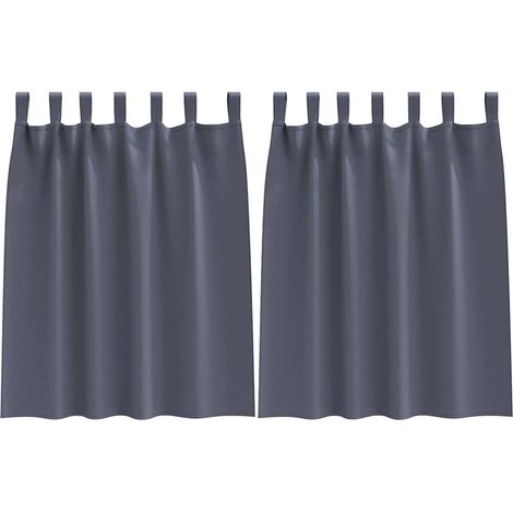 Maison Exclusive - Tende Blackout con Anelli 2 pcs Antracite 140 x 140 cm