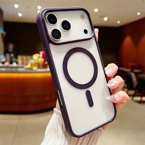 (Violet foncé, iPhone 16e) Coque de téléphone ultra-mince, douce pour la peau et résistante aux chocs, compatible avec la recharge sans fil magnétique.