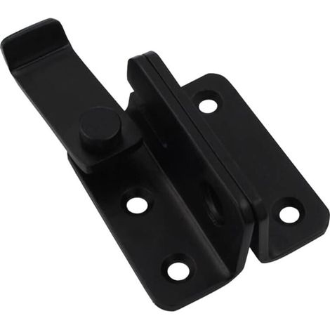Serratura per porta del fienile KZQ, chiavistelli in acciaio inossidabile, catenaccio di sicurezza, ideale per giardino, bagno, esterni, garage, finestre e casa (nero sinistro)