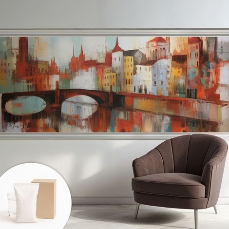 Carta Da Parati Non Tessuto - Con Colla Gratuita - Con Motivi Moderni - Design Elegante Per Pareti Paesaggio urbano 250x104 cm (1/5)