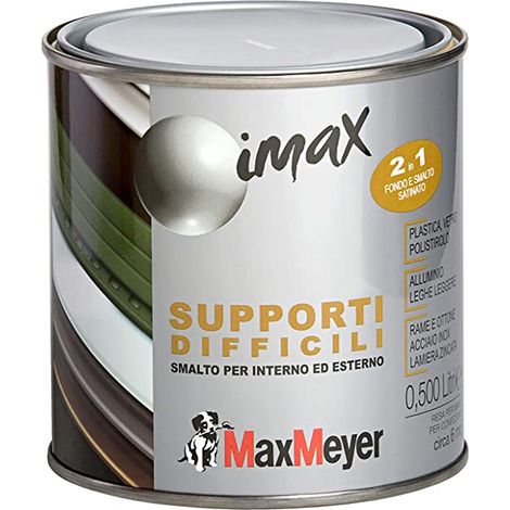 MAX MEYER - 500ml - SMALTO SPECIALE ALL'ACQUA PER SUPERFICI DIFFICILI - COLORE CREMA (1/2)