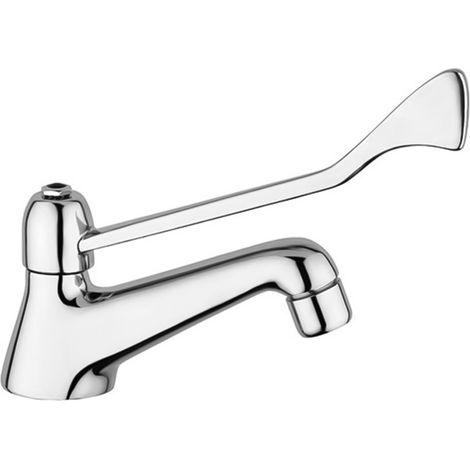 Miscelatore lavabo in ottone cromato con leva clinica linea Cigno (1/2)