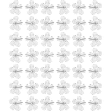 HEALLILY Lot de 100 clous décoratifs transparents en forme fleur (1/5)