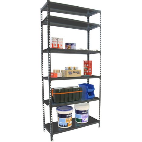 Simonrack Leichte Metallregal Anthrazit 6 Regalböden (1/2)