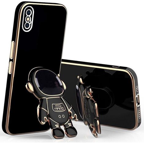 Custodia per iPhone X/XS, astronauta, nera (1/5)