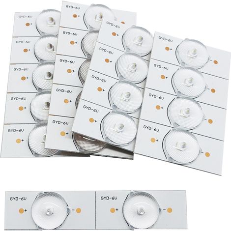 20 pièces perles LED SMD 6V avec lentille optique filtre pour réparation TV LED 32-65 pouces bande lumineuse pièces accessoires (1/4)