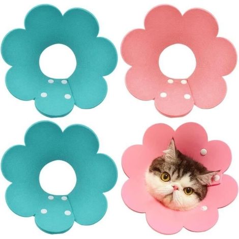 Colliers De Protection Pour Chat, 4 Pièces Collerette Chat Chien Collier De Cône Anti-Morsure Protection Cône Collerettes Ch[u556]