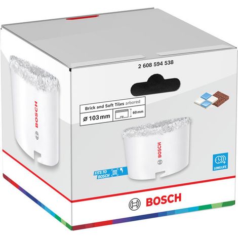 Bosch Lochsäge mit Aufsteckhalter Brick and Soft Tile, 103 x 60 mm