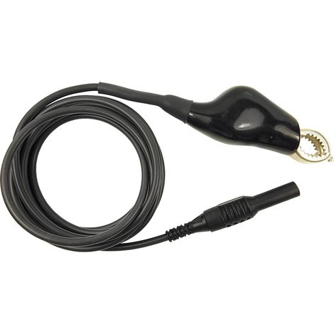 Fil pince crocodile RS PRO, Noir, 1A, 48V, long. 2m ( Prix pour 1 )