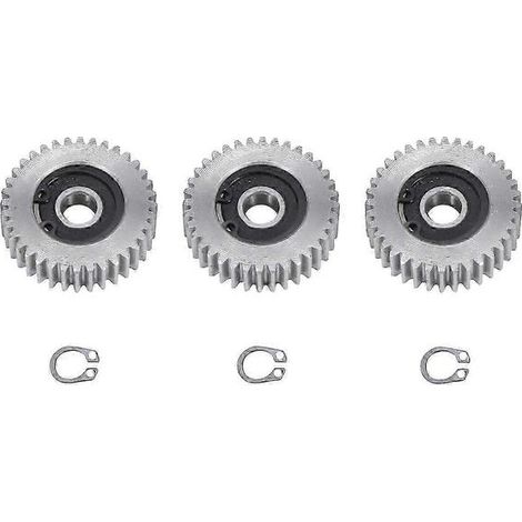 Engrenage en acier pour véhicule électrique, diamètre : 38 mm, 36 dents, épaisseur : 12 mm, 3 pièces. (1/5)