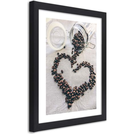 Quadro con cornice, Amore per il caffà¨ - 40x60 (1/5)