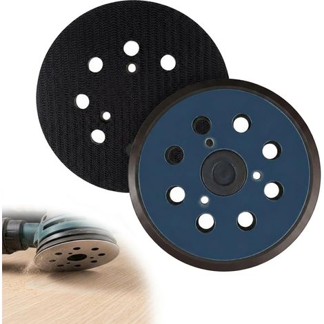 Plateau Ponceuse - 2 Pièces - 125mm - 8 Trous - Compatible Makita DeWalt - Pour Ponceuse Excentrique (1/5)