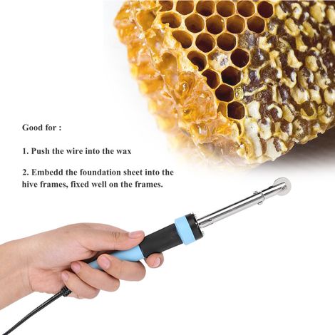 Outil de chauffage électrique à roue métallique pour la construction de ruches et de nids d'abeilles (1/5)