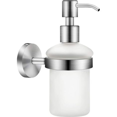 Distributeur de Savon Mural 304 Acier Inoxydable 200 ML Shampooing Douche Gel Bouteille Distributeur de Porte-Savon Manuel (1/5)