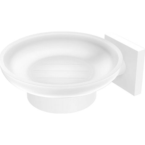 Portasapone da muro bianco in acciaio inox Sidera (1/3)