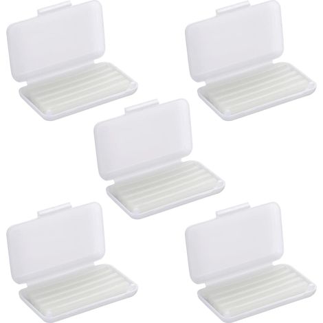 Lot de 5 bandes de cire orthodontique pour appareils dentaires - 25 bandes de cire dentaire - Pour soulager les irritations et la douleur - Pour porteurs dentaires (1/5)
