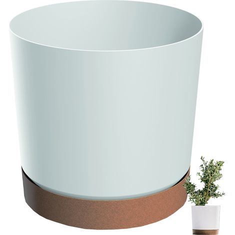 Maceta con platillo, color blanco, PM DPOD150-S449/4665W (1/5)