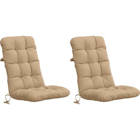 2-teiliges Hochlehner Kissenset VIANEN 100 % Polyester Sand vidaXL (1/5)