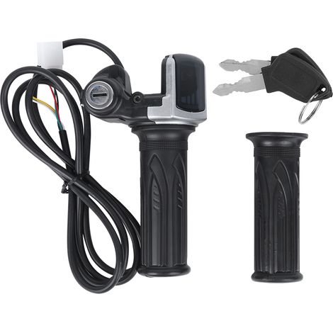 Poignée d'accélérateur multifonction 36V avec indicateur de batterie et verrouillage électrique