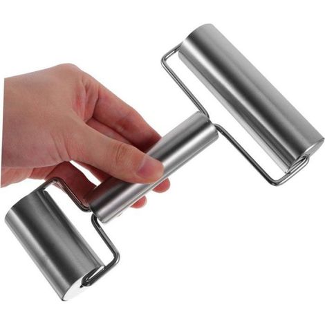Rouleau A Patisserie - Acier Inoxydable - Double Face - Pour Pate A Raviolis Et Abaisse - 1 Unite (1/5)