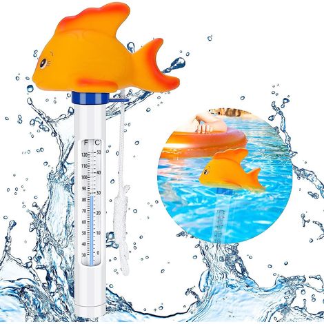 Thermomètre flottant en forme de poisson rouge mignon pour spa, bain, jacuzzi et bassin à poissons (1/5)