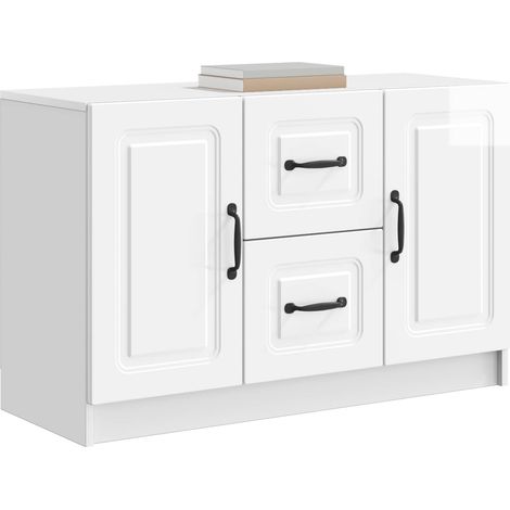 Maison Exclusive - Credenza Bianco Lucido 89 x 34,5 x 57 cm Legno ingegnerizzato