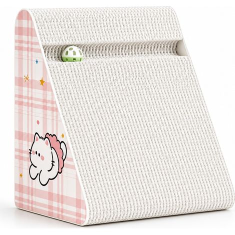 Griffoir triangulaire pour chat blanc petit format 24 x 23 cm (1/5)