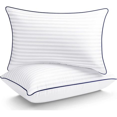 Lot de 2 oreillers d'hôtel pour Dormir de Taille Standard, Oreiller Alternatif en Duvet Doux pour Les Personnes Dormant sur Le côté, Le Dos ou Le Ventre (1/5)