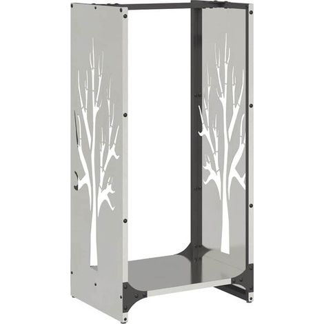 Étagère à bûches en acier inoxydable 40x30x80 cm (1/5)