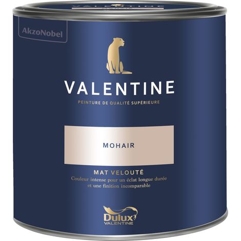 Dulux Valentine Peinture intérieure de haute qualité - Valentine - Couleur intense & pouvoir couvrant élevé - Mat Velouté Mohair 2 L
