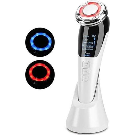 SABIR-Appareil de massage facial beauté, masseur facial multifonctionnel avec moteur USB pour les yeux, blanc (1/5)