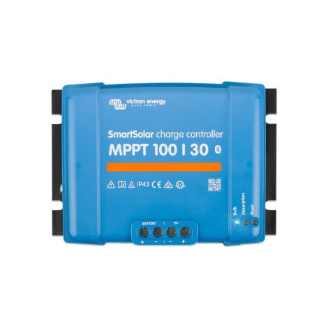 Régulateur de charge solaire MPPT 30A – Tension 12/24V – Optimisation de la durée de vie de la batterie jusqu'à 440W – Bluetooth intégré – Victron Energy