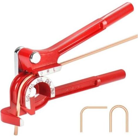 Cintreuse Manuelle 3 en 1 de 6mm, 8mm à 10 mm, 180 degrés Cintreuse Tube Cuivre, outil de cintrage pour tuyau cuivre, laiton, métal souple et aluminium (1/4)