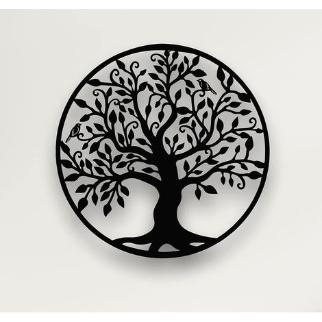 Blue Dream Art Wandgemälde aus Metall, Baum des Lebens, Logo der Familie (1/5)