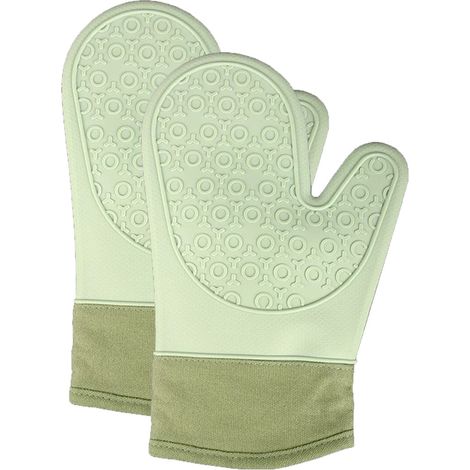 Gants de cuisine en silicone, maniques, maniques résistantes à la chaleur, gants de cuisine souples (1/5)