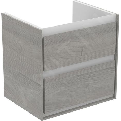 Armoire connectée WT-USchrank Connect Air Cube, 2 tiroirs, 530x409x517mm, chêne clair décor et blanc mat (1/3)