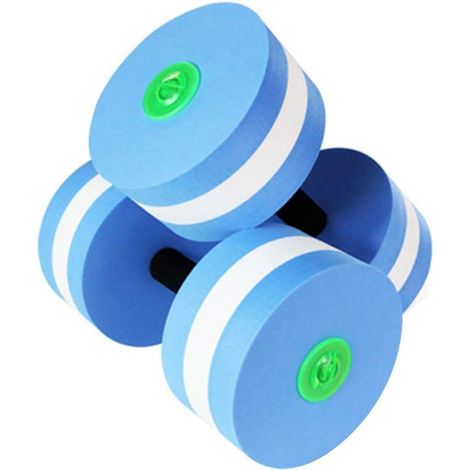 Lot de 2 haltères courts pour exercice aquatique, en mousse, amovibles, avec poignées, pour hommes et femmes, eau, fitness (1/5)