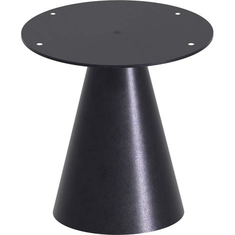 Frankystar – Base en cône pour table à manger ronde 60 cm – Métal noir satiné – Hauteur 70 cm – Compatible avec plateaux ronds (1/3)