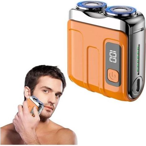 Vtizikl Mini Tragbarer Elektrorasierer, IPX7 Wasserdicht, Multifunktional, für Männer, Tiefenreinigung, Kapselrasierer (Gold)